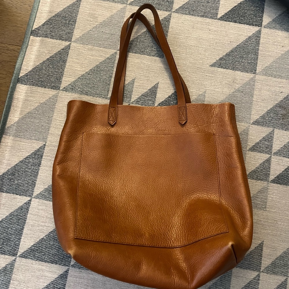 Madewell Brown Leather Tote Bag